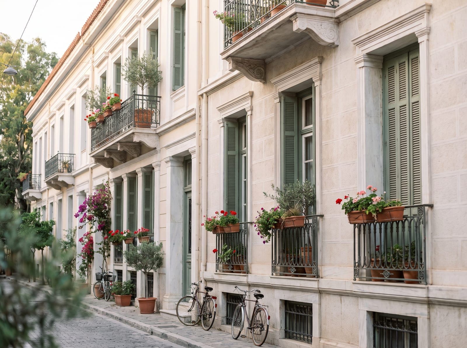 A neoclassical apartment building in central Athens