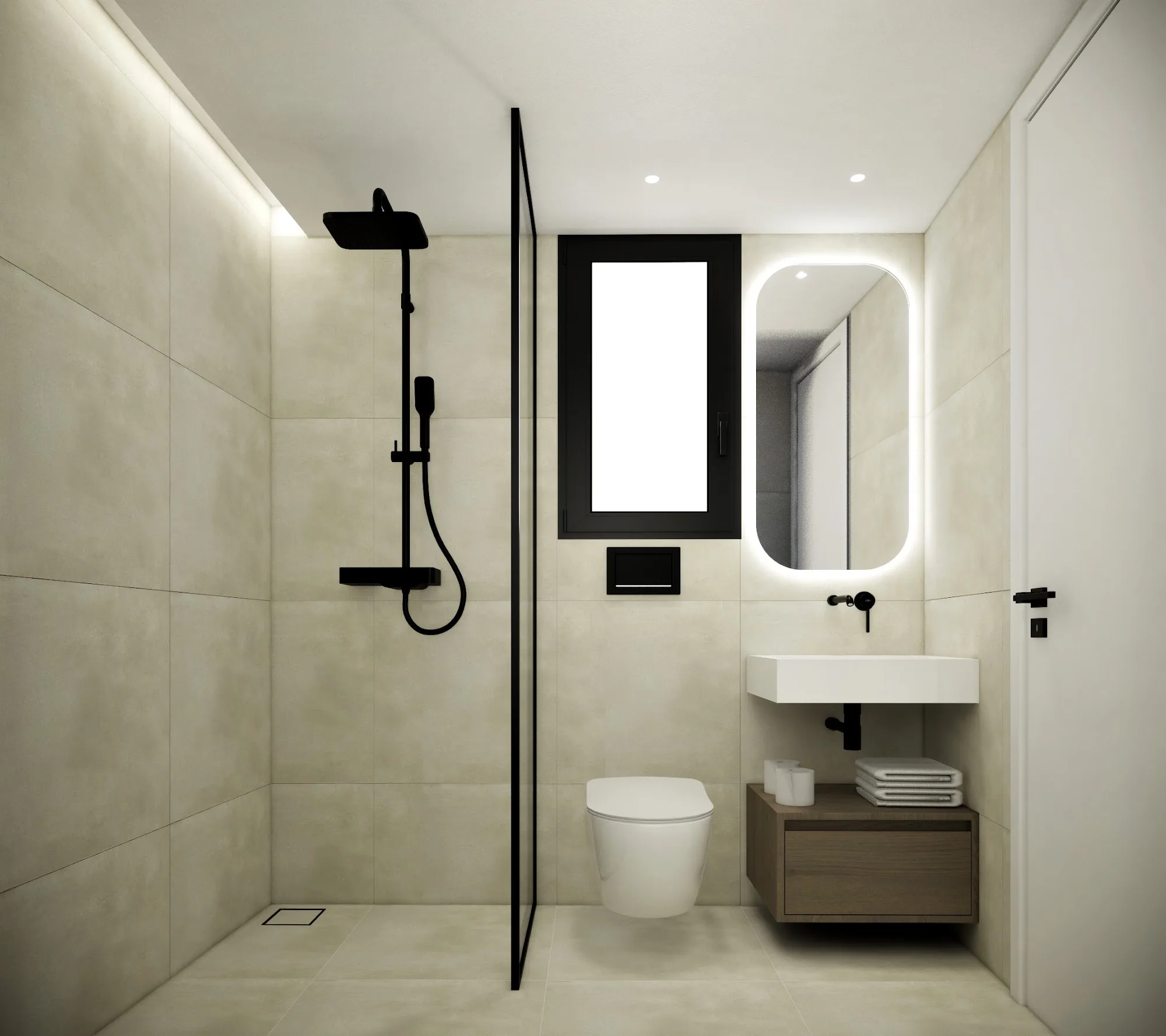 AP37 South Side Suites, Internal Renders, Unit G1 2 BD 76 SQM, AP37 G1 Bathroom